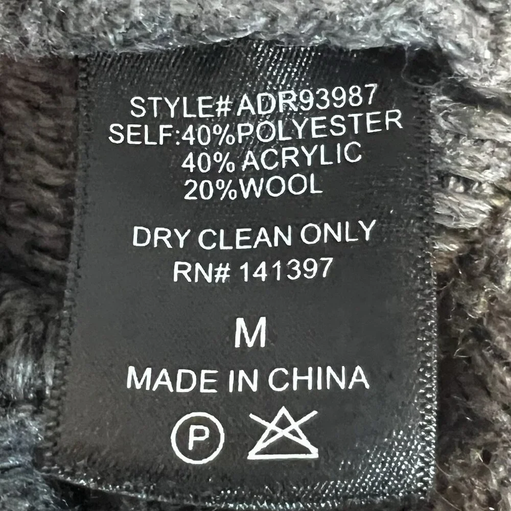 ASTR The Label Women’s Sweater Dress Wool Blend Gray Medium Short Sleeve Ribbed - Picture 7 of 8
